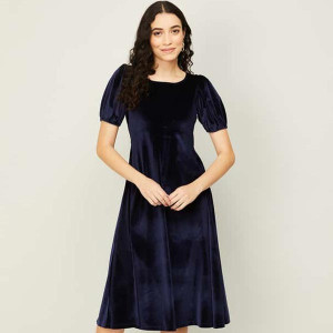 Women Solid A-line Dress